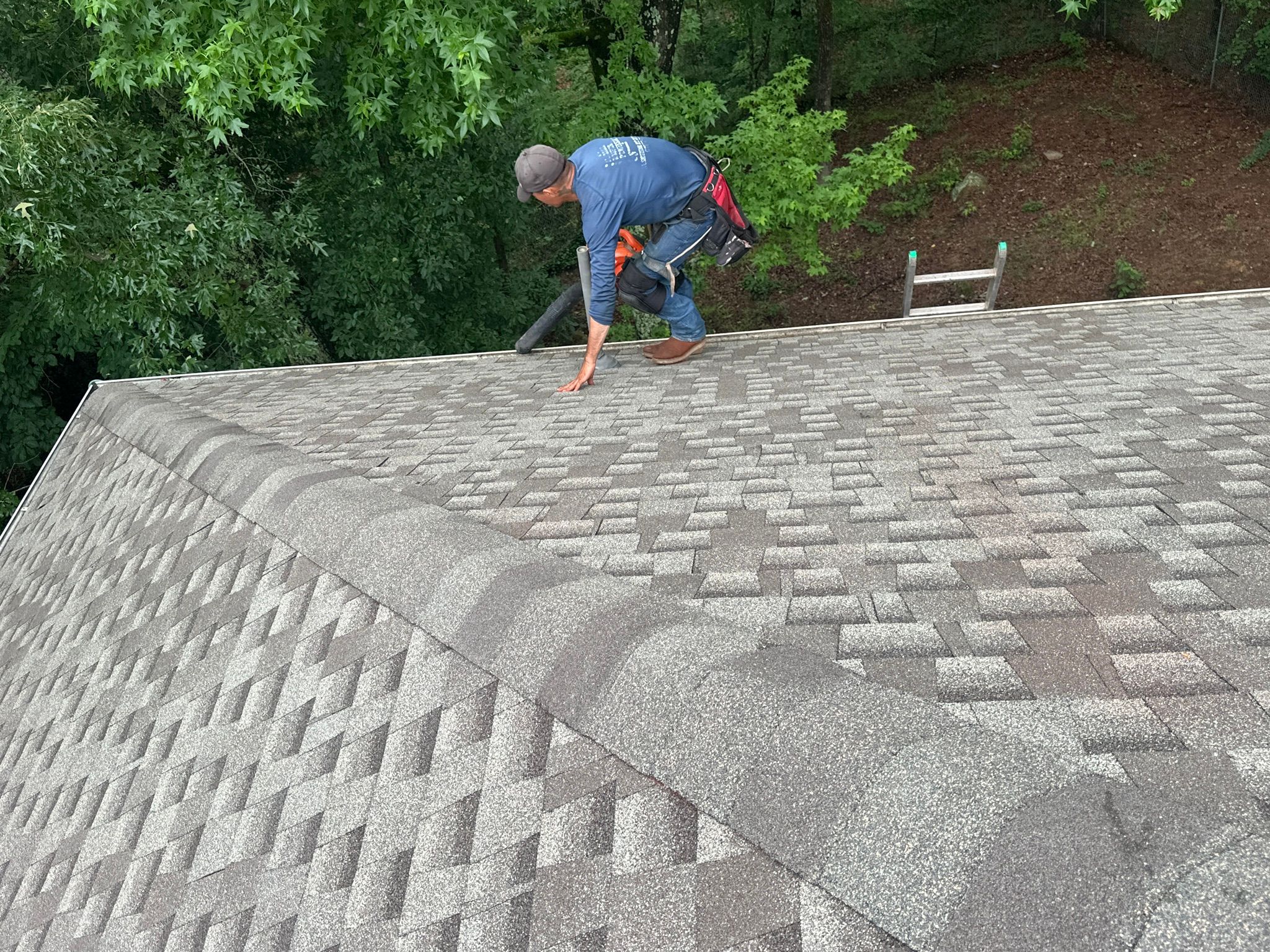 Architectural asphalt shingles installed during a roof replacement on a home in Helena.