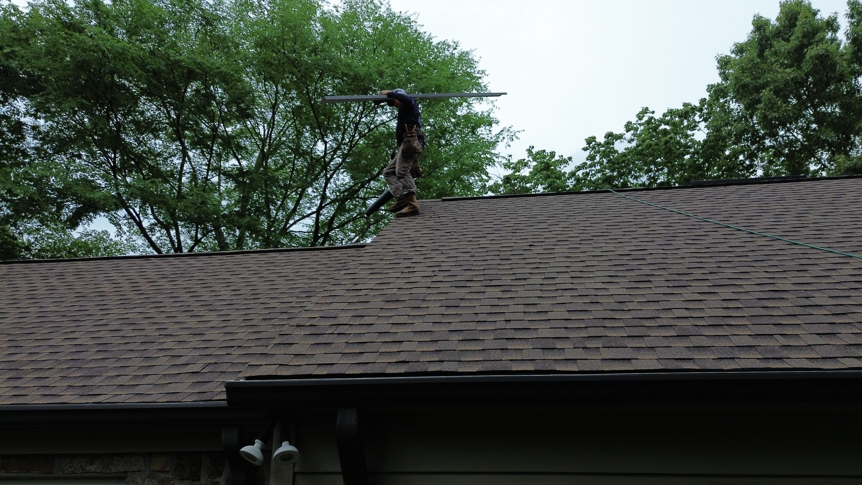 New shingles installed during a roof replacement on Old Leeds Road in Mountain Brook.