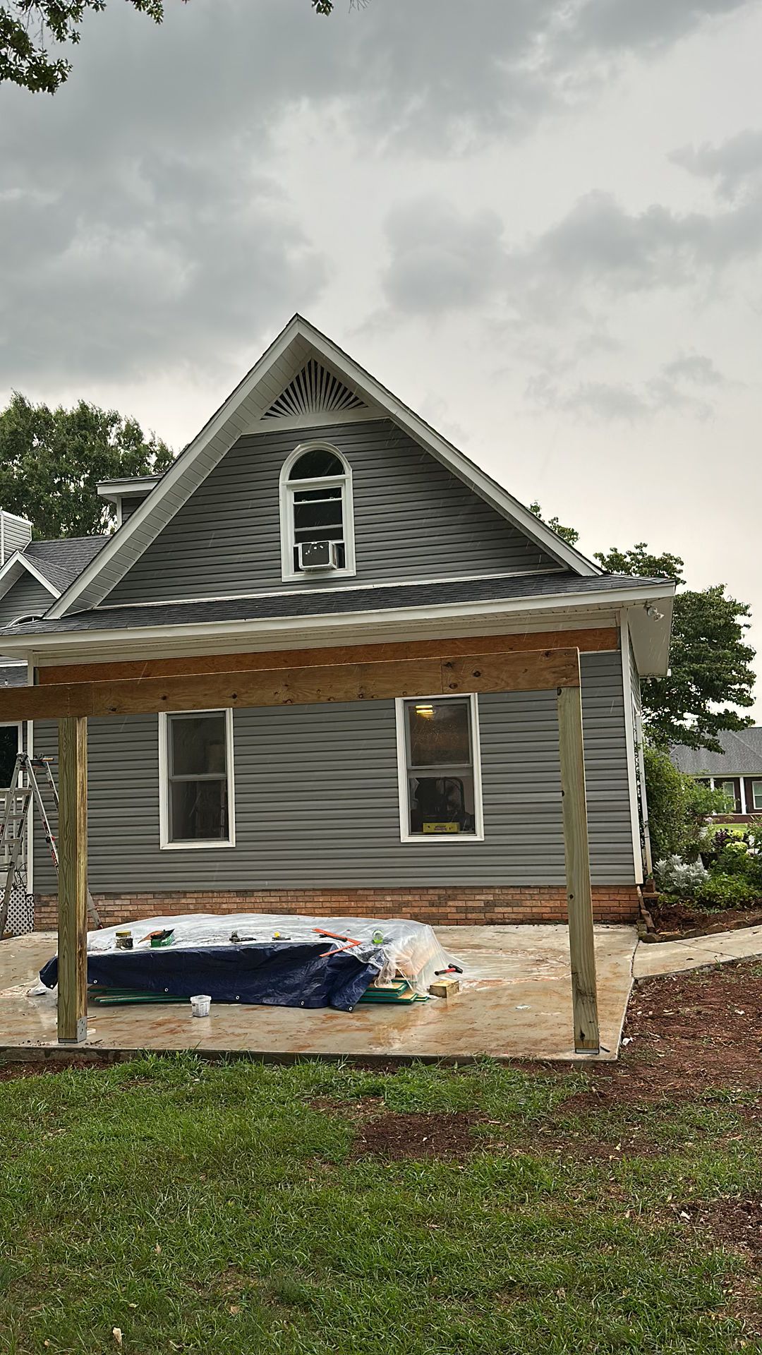 Covered Porch Addition In Cropwell, Alabama