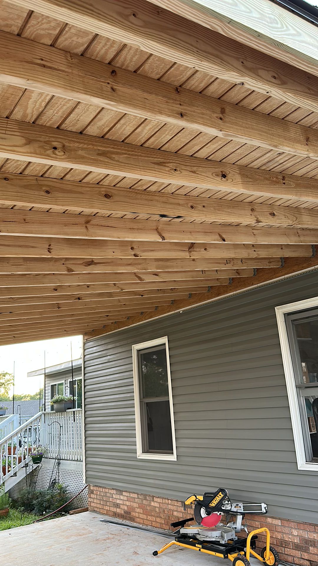 Covered Porch Addition In Cropwell, Alabama